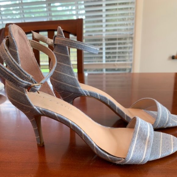 Kelly & Katie Chambray Stripe Heels - Picture 3 of 5